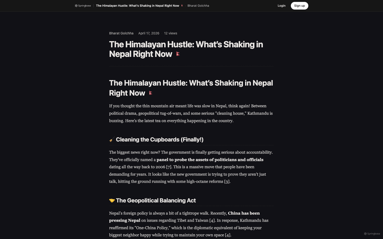 The Himalayan Hustle artifact preview