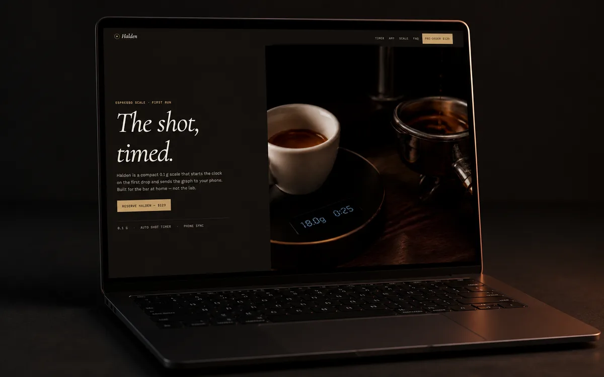 Halden: Launch page, published live